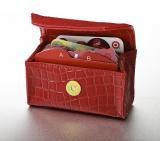 Card Holder Red Croc-