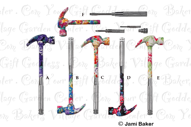 Pretty Tools Floral Hammer-pretty tools, pretty, tools, pretty tool floral print hammer, pretty tools hammer, floral print pretty tools hammer, white floral print pretty tools hammer, purple floral print pretty tools hammer, red floral print pretty tools hammer, blue floral print pretty tools hammer
