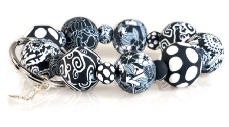 Key Chain Black and White-