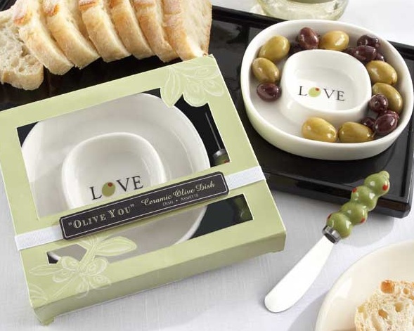 "Olive You" Olive Tray and Spreader-Olive Tray and Spreader, Olive Dish and Spreader