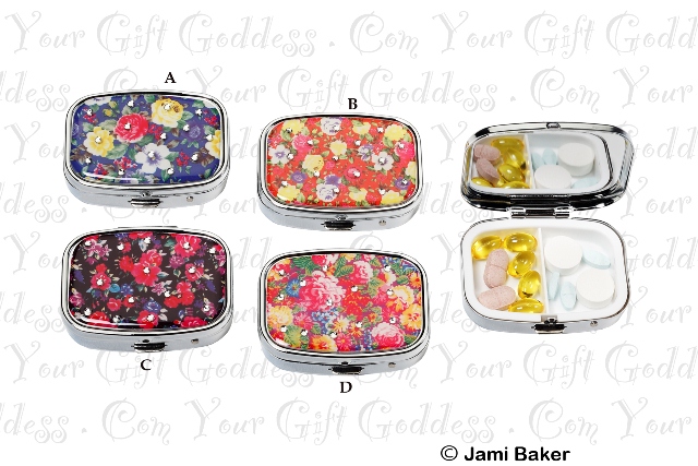 Pretty Tools Floral Pill Box-