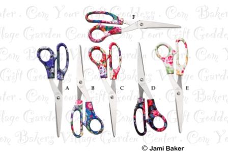 Pretty Tools Floral Scissors-Pretty tools, pretty, tools, pretty tool floral scissors, pretty tool scissors, floral print pretty tools scissors, white floral print pretty tools scissors, purple floral print pretty tools scissors, red floral print pretty tools scissors, blue floral print pretty tools scissors.

