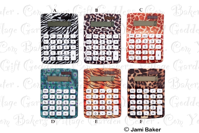 Pretty Tools Safari Calculator-pretty tools, pretty, tools, calculator, pretty tools calculator, animal print calculator, safari animal print calculator, leopard animal print calculator, zebra animal print calculator, peacock animal print calculator

