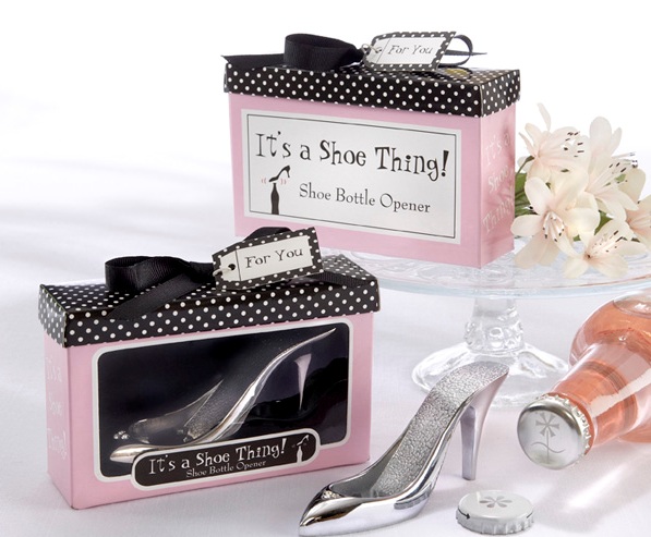 "It's a Shoe Thing!" Shoe Bottle Opener-Silver shoe bottle opener, hostess gift, dinner party favor, girls night out party favor, wine and cheese party favor