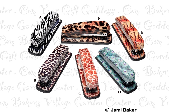 Pretty Tools Safari Stapler-pretty tools, pretty, tools, pretty tool stapler, animal print stapler, safari animal print stapler, leopard animal print stapler, zebra animal print stapler, peacock animal print stapler
