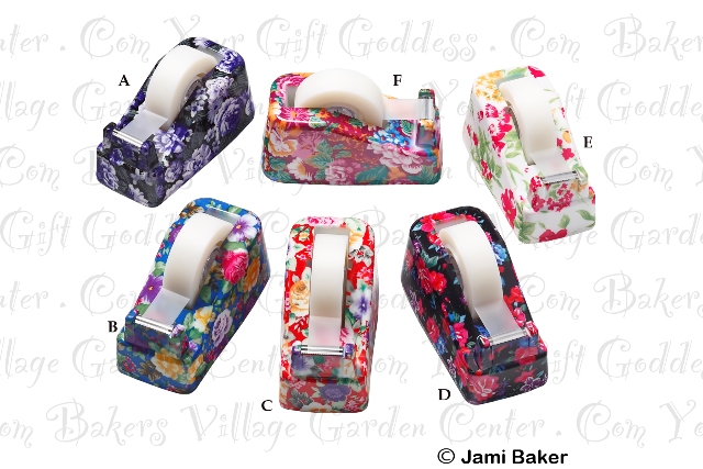 Pretty Tools Floral Tape Dispenser-pretty tools, pretty, tools,  pretty tool tape dispenser, floral print tape dispenser, purple floral print pretty tools tape dispenser, white floral print pretty tools tape dispenser, red floral print pretty tools tape dispenser, blue floral print pretty tools tape dispenser
